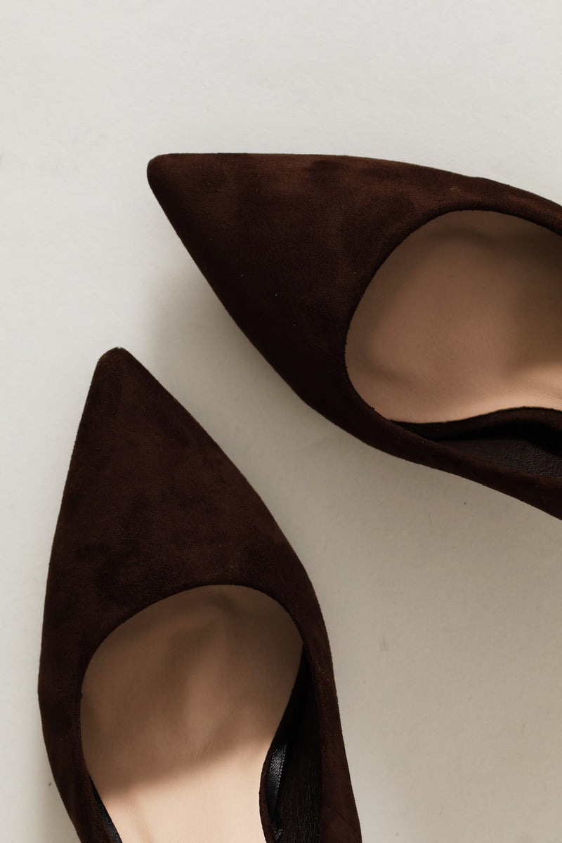 Pointy Stiletto Heel - Chocolate