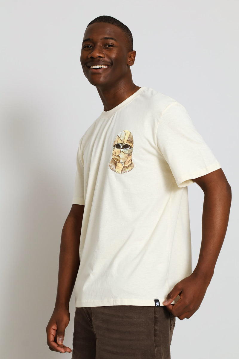 Balaclave Basic Print Tee - Ecru
