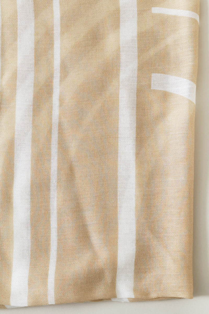 Block Print Light Weight Scarf - Stone