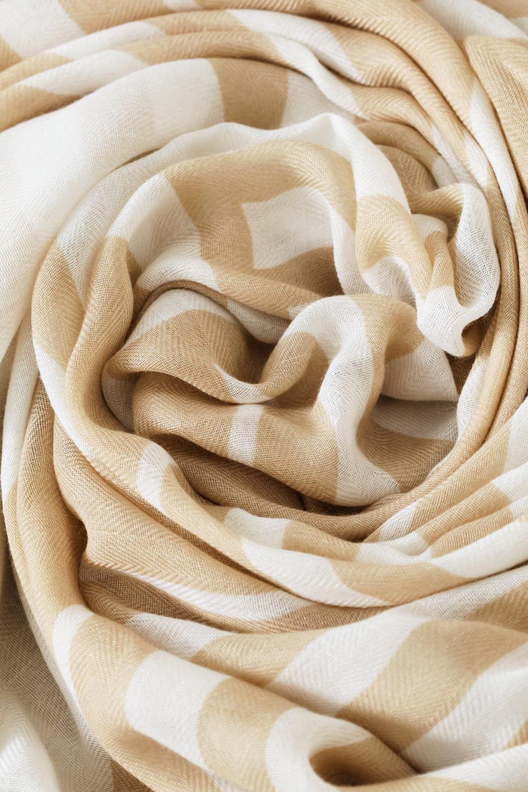 Block Print Light Weight Scarf - Stone