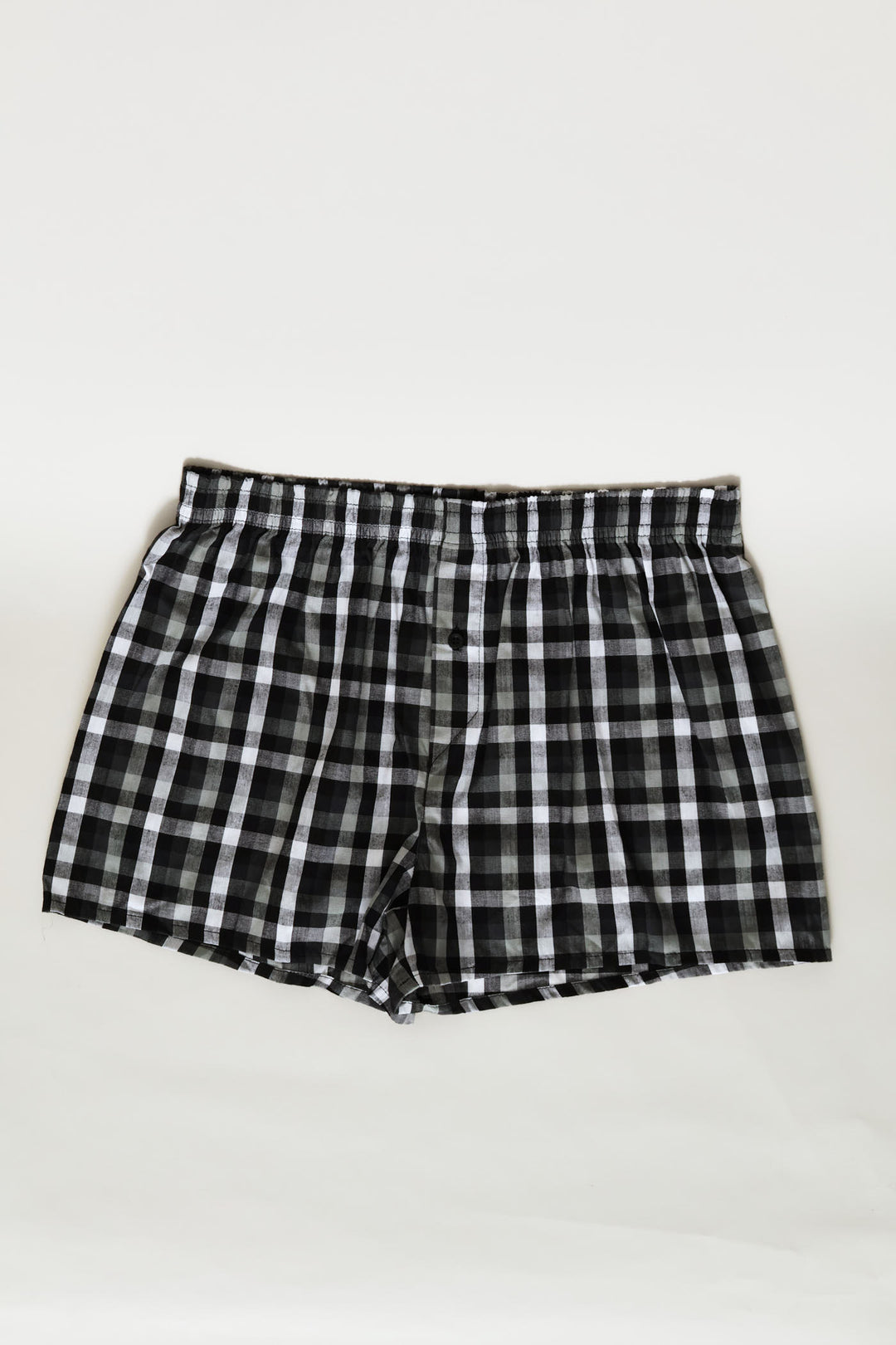 Single Check Boxers - Black