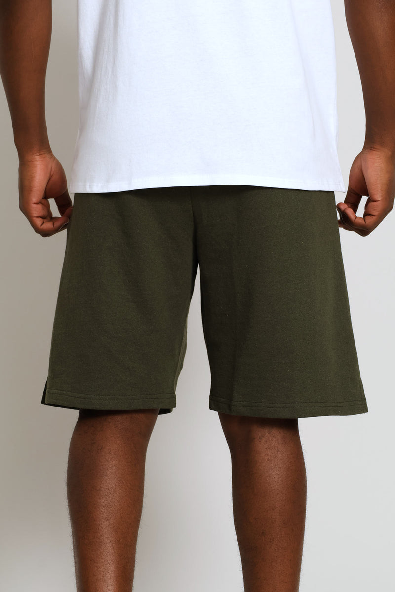 Plain Fleece Short - Dark Fatigue