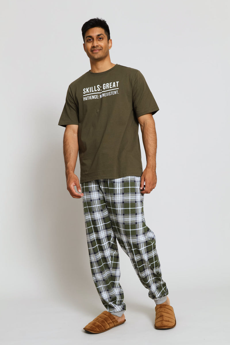 Skills Slogan Tee - Olive