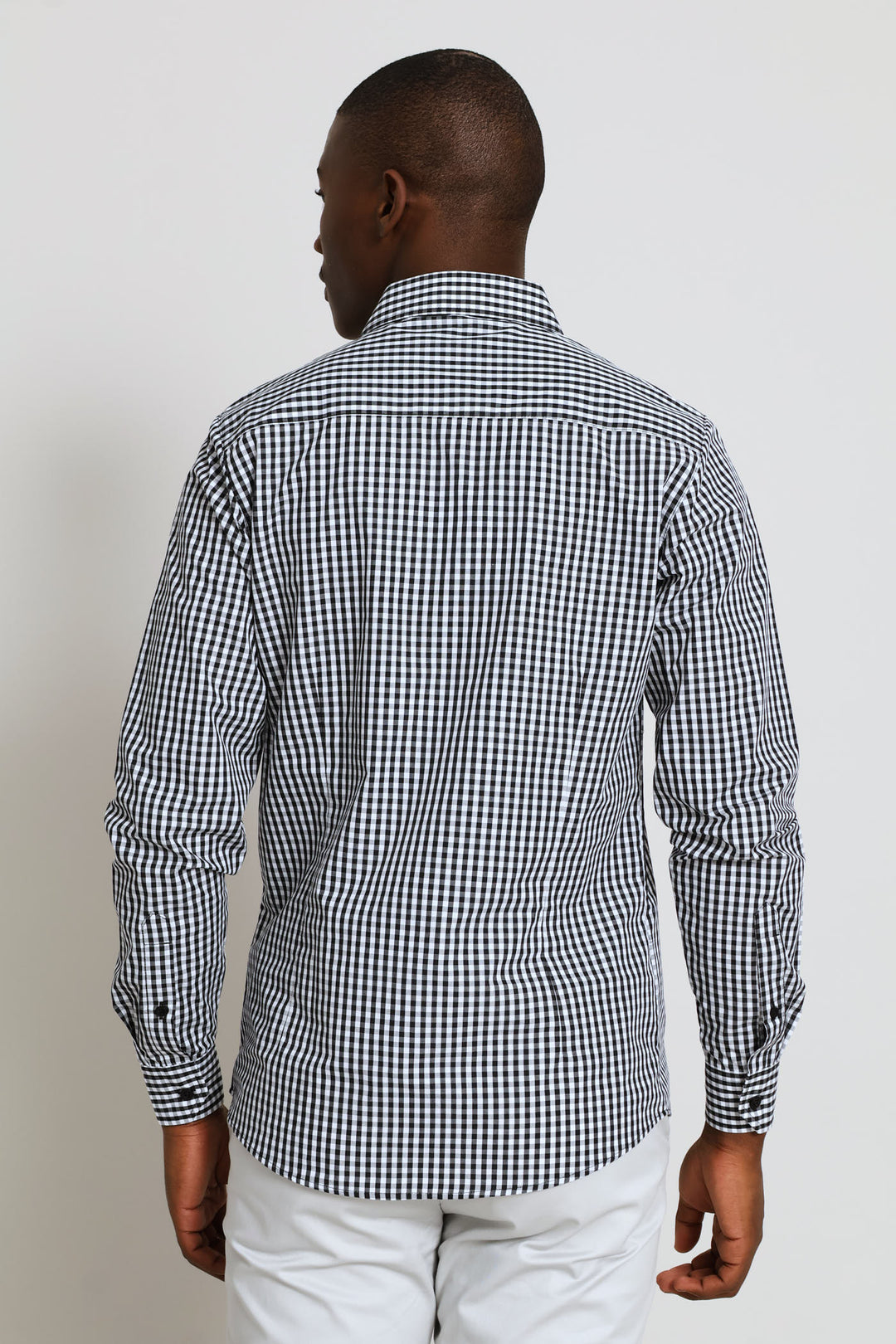 Small Check Printed Shirt - Black/White