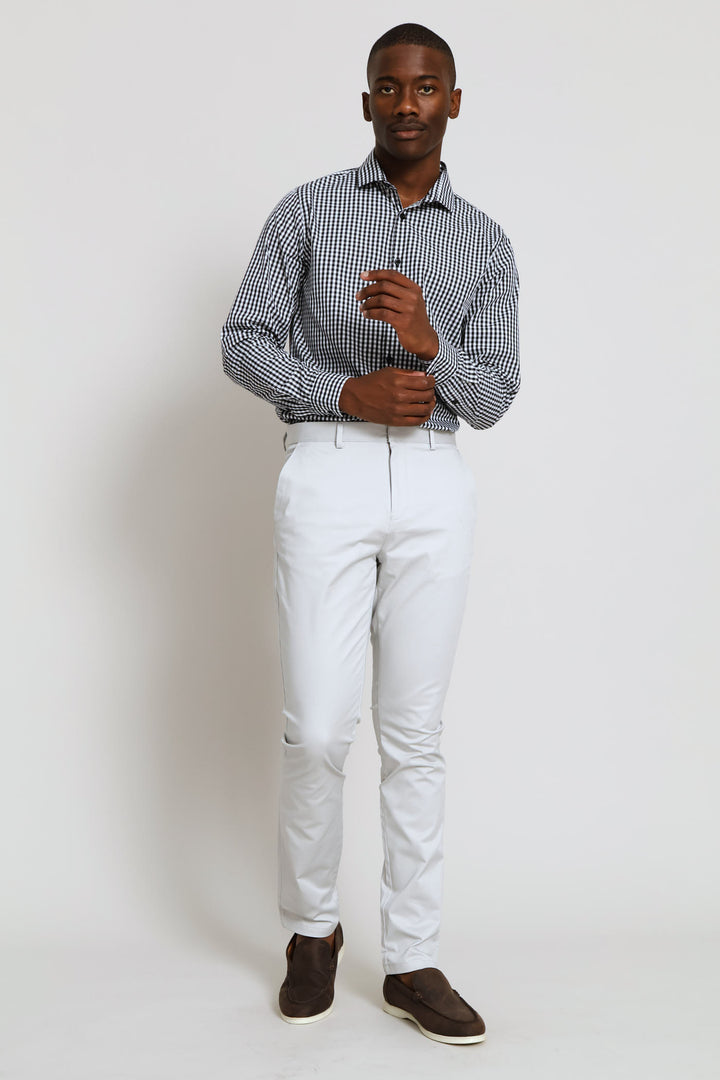 Small Check Printed Shirt - Black/White