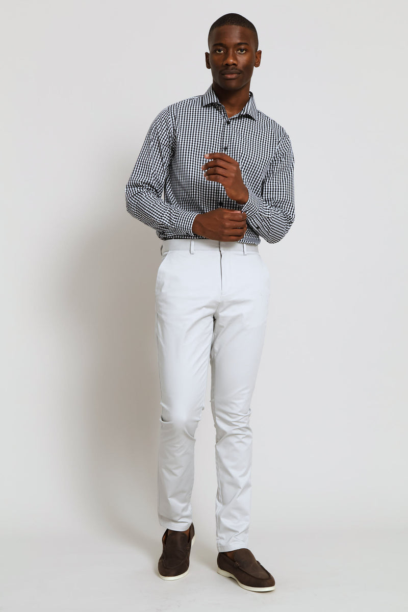 Small Check Printed Shirt - Black/White