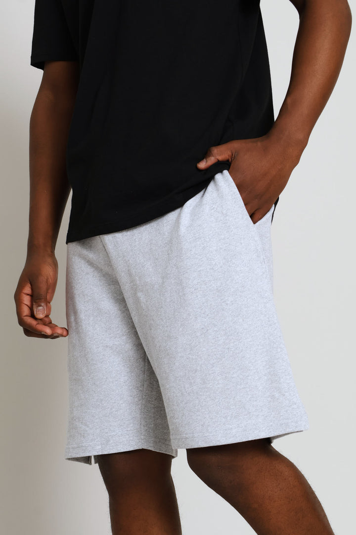 Plain Fleece Short - Grey Melange
