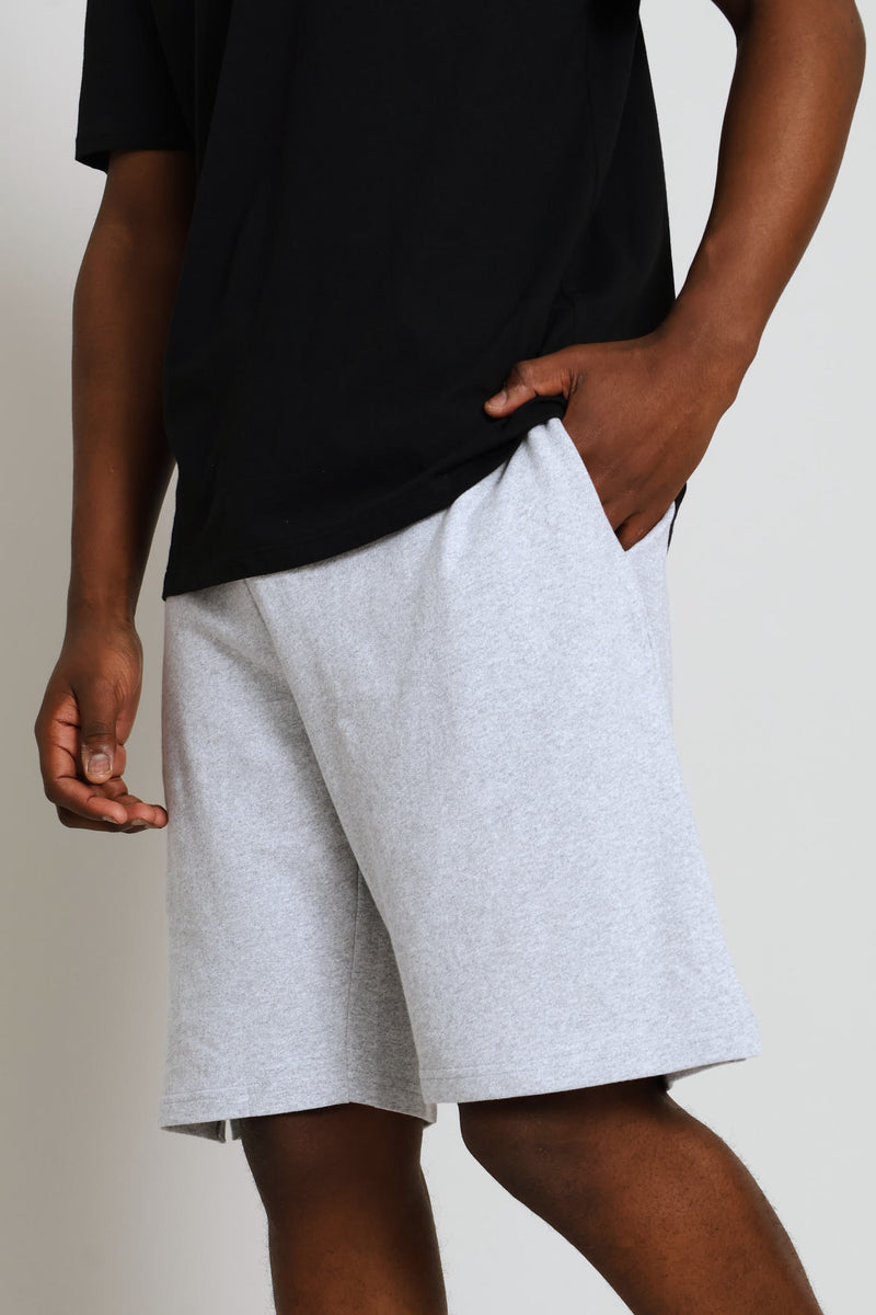 Plain Fleece Short - Grey Melange