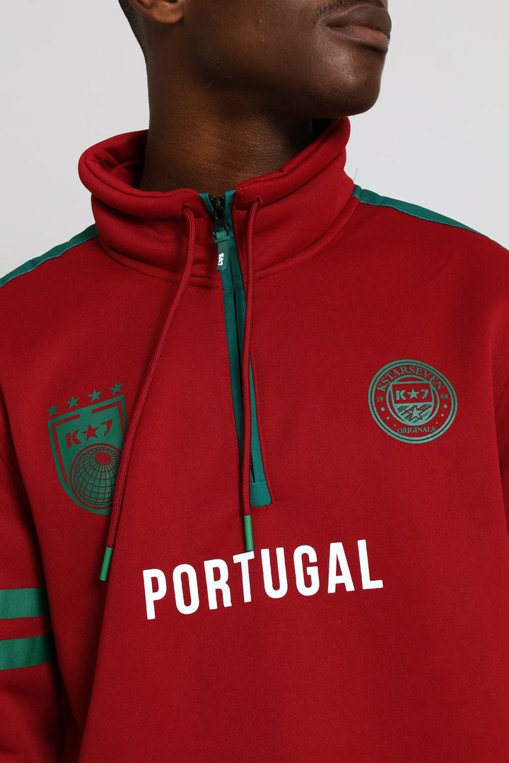 Formation Quarter Zip Tracktop - Maroon