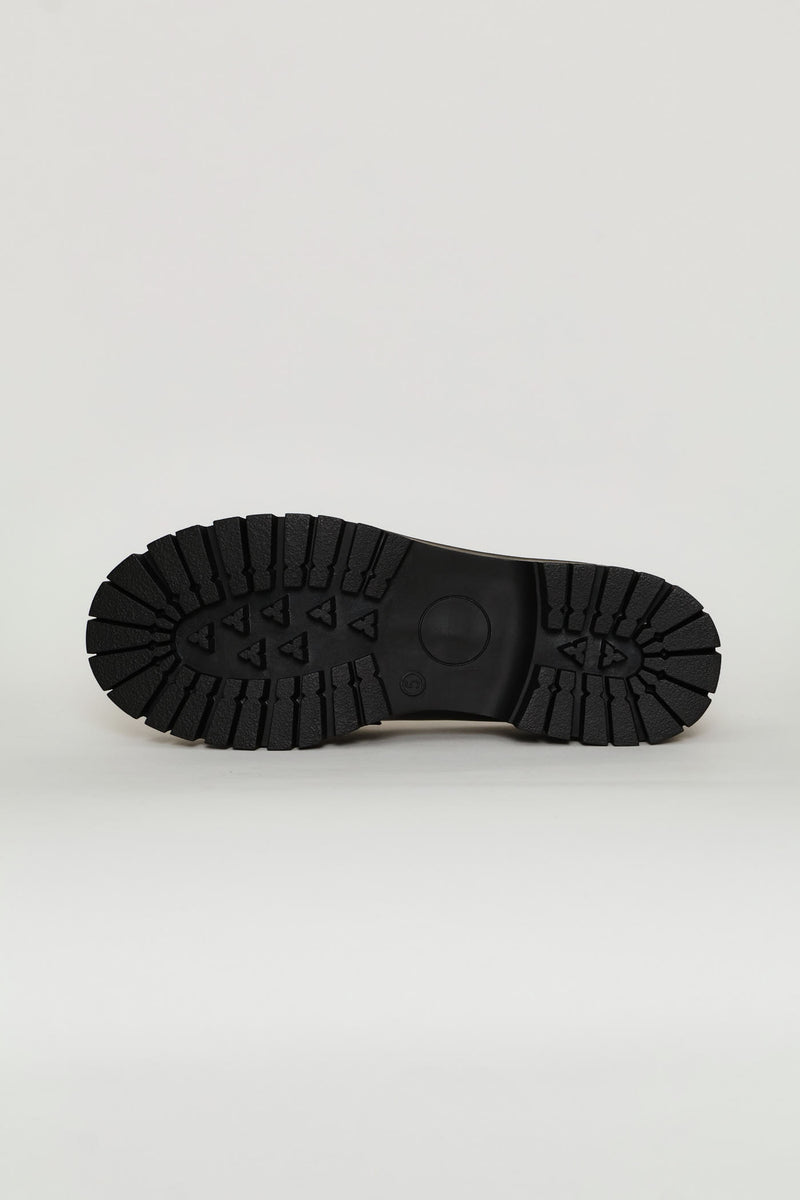 Jewel Trim Chunky Loafer - Black