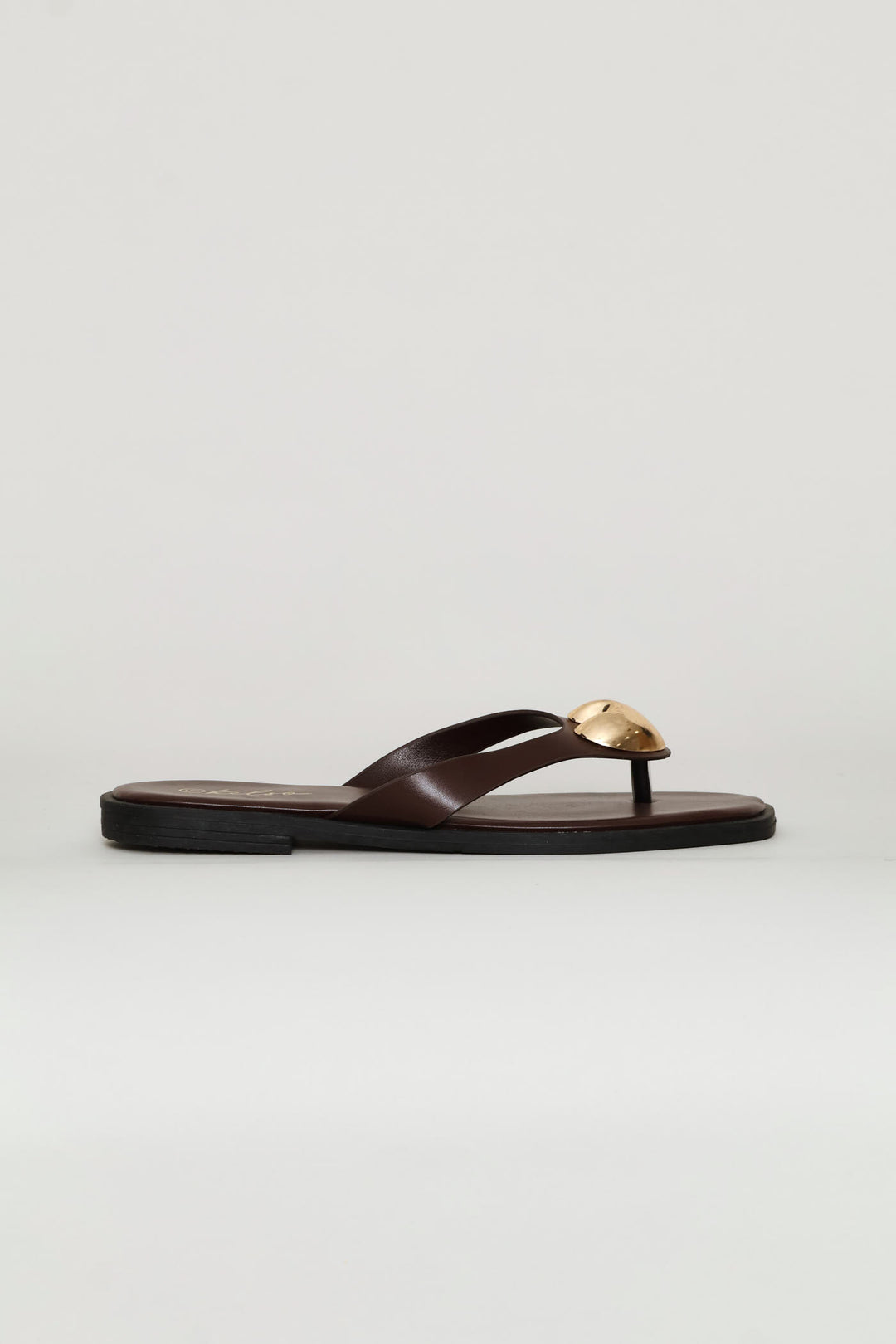 Heart Trim Thong Sandal - Chocolate