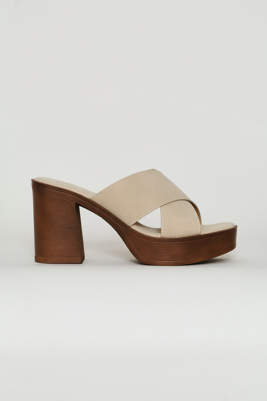 Platform Crosstrap Sandal - Stone