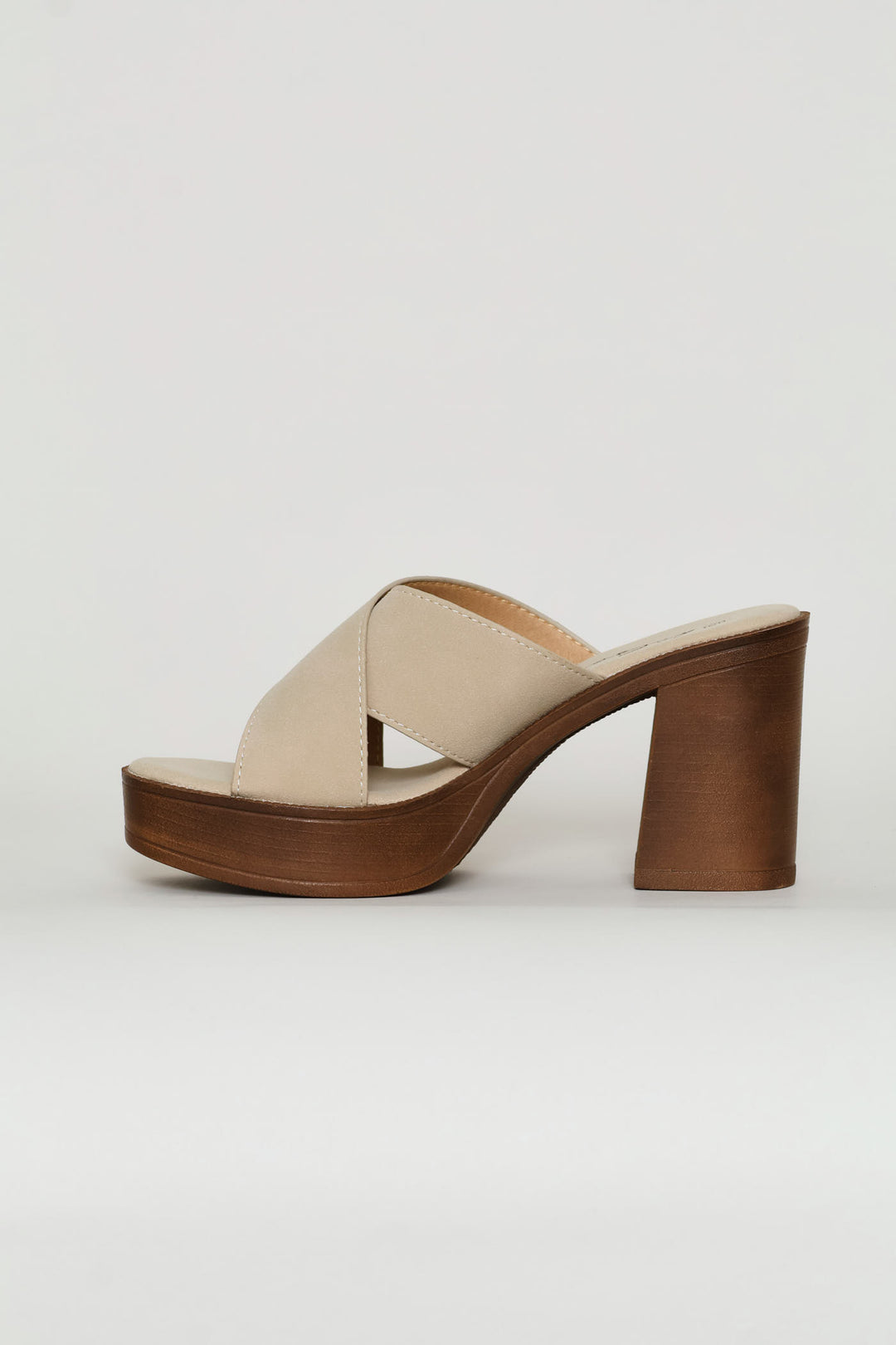 Platform Crosstrap Sandal - Stone