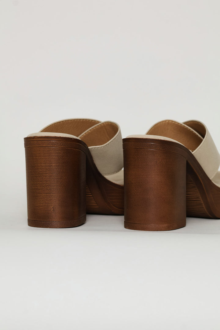 Platform Crosstrap Sandal - Stone