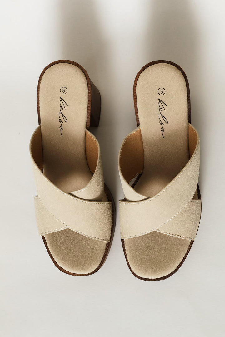 Platform Crosstrap Sandal - Stone