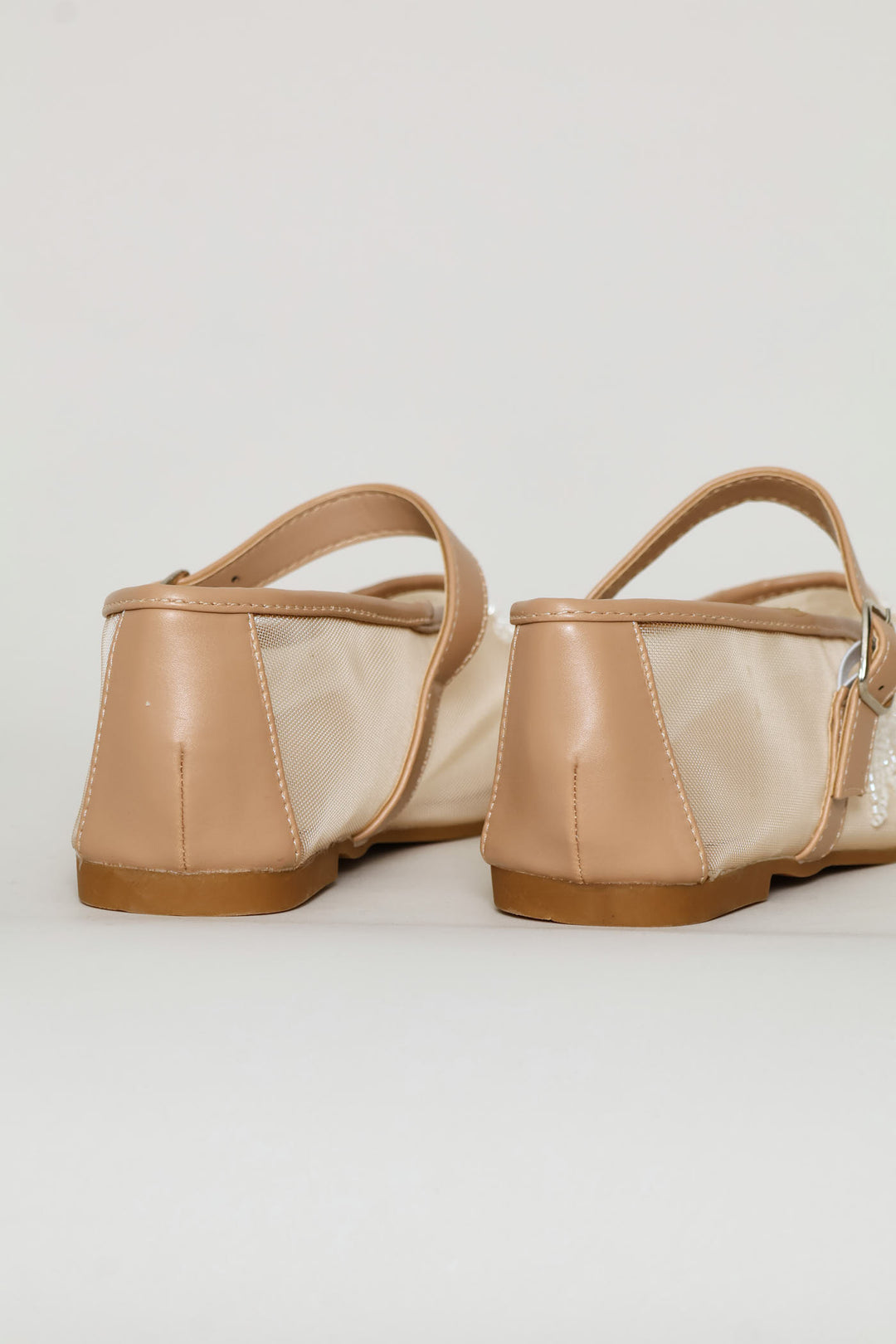 Floral Detail Mesh Pump - Natural