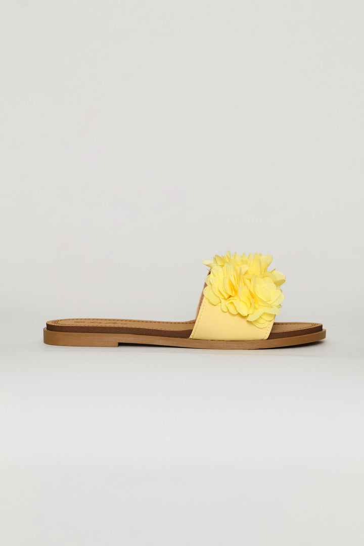 Floral Summer Sandal - Yellow