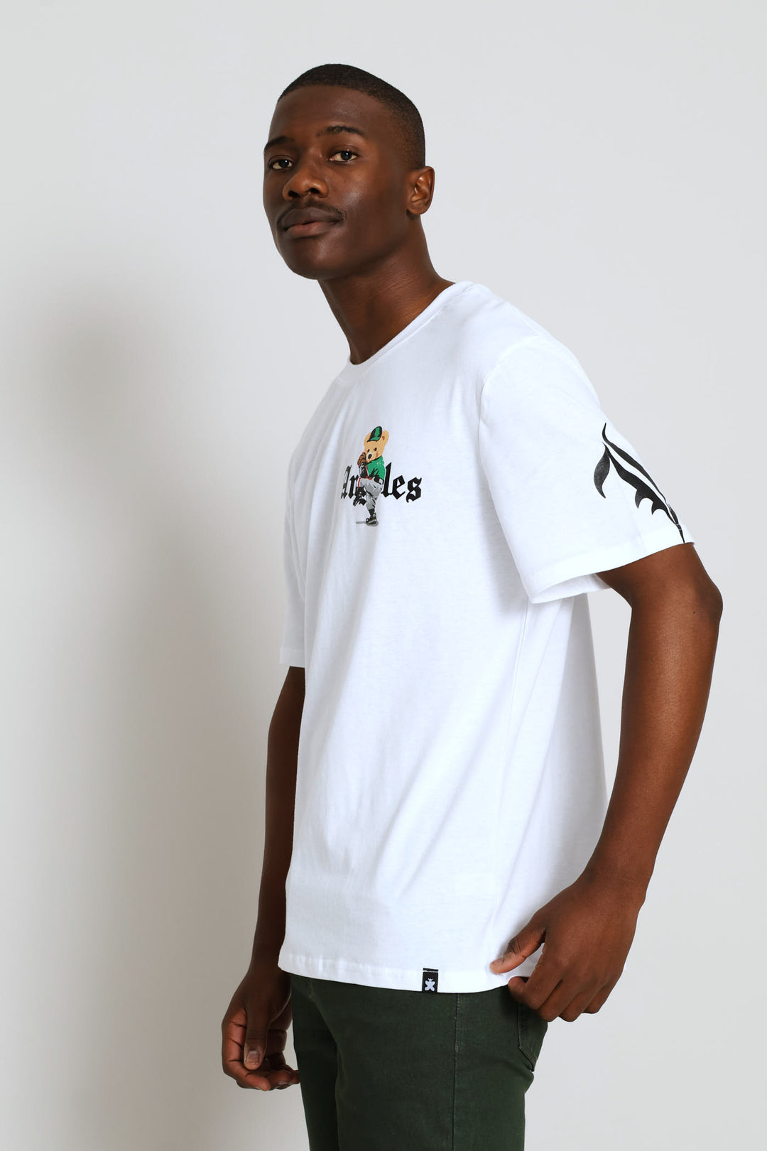 La Teddy Front & Back Tee - White