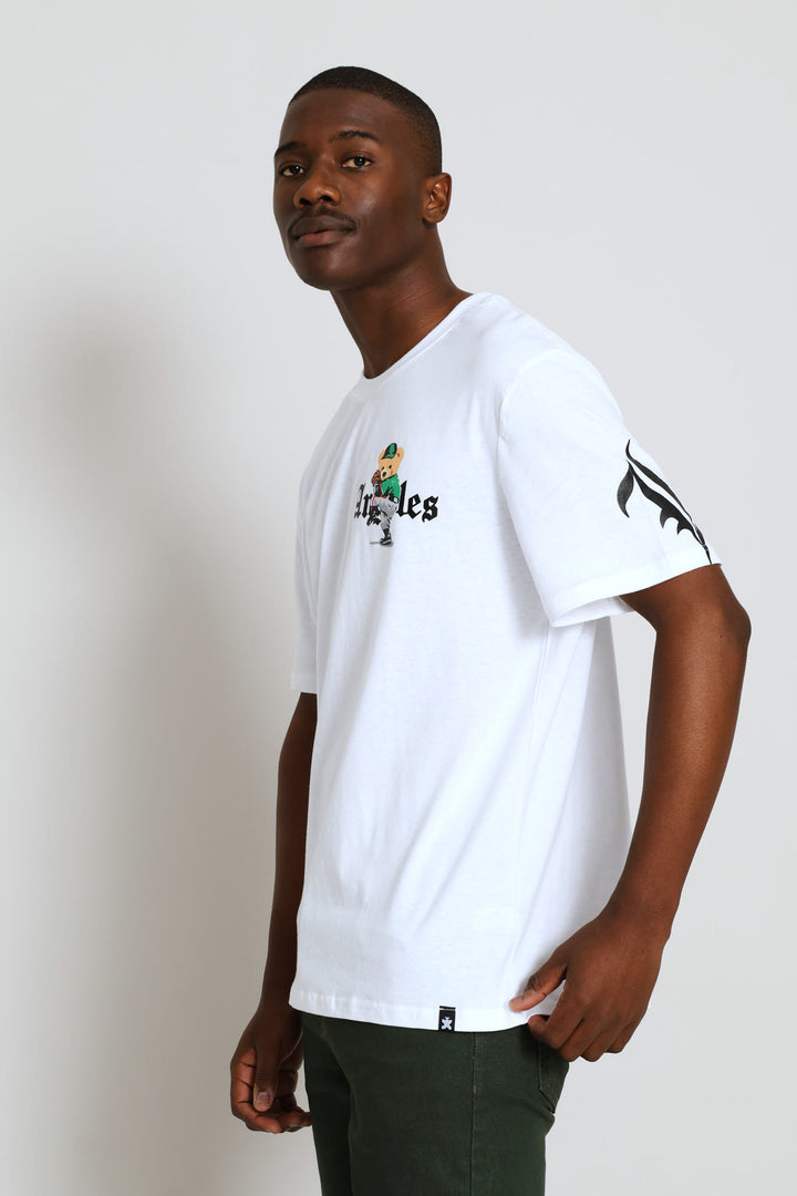 La Teddy Front & Back Tee - White