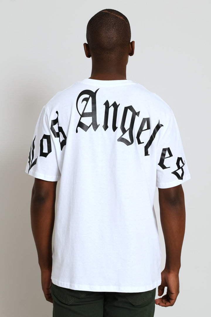 La Teddy Front & Back Tee - White