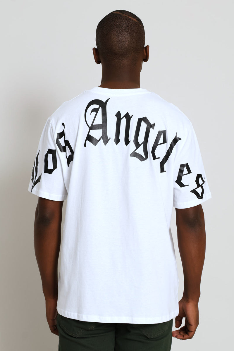La Teddy Front & Back Tee - White