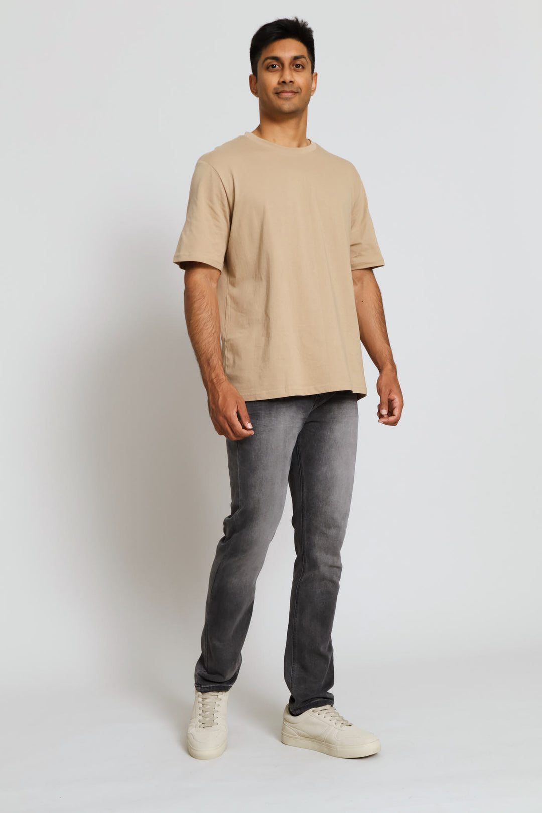 Plain Crew Tee - Taupe