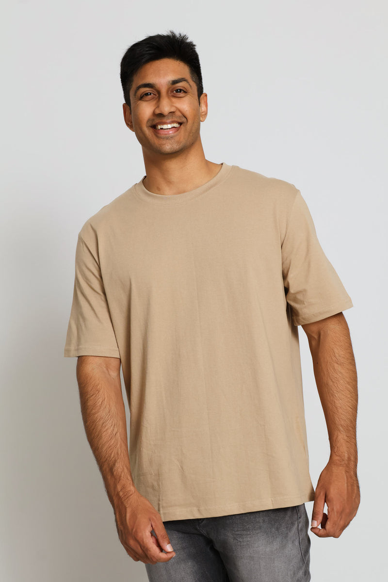 Plain Crew Tee - Taupe