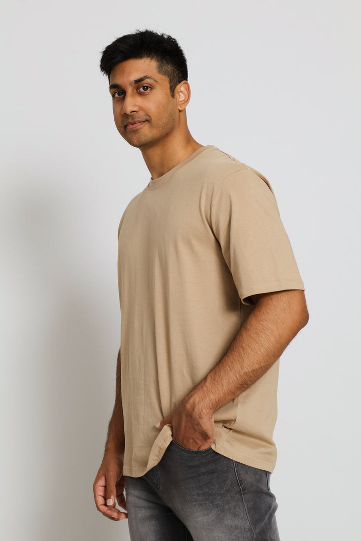 Plain Crew Tee - Taupe