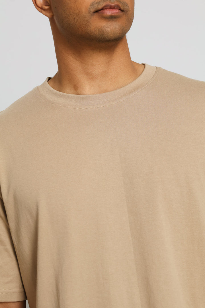 Plain Crew Tee - Taupe