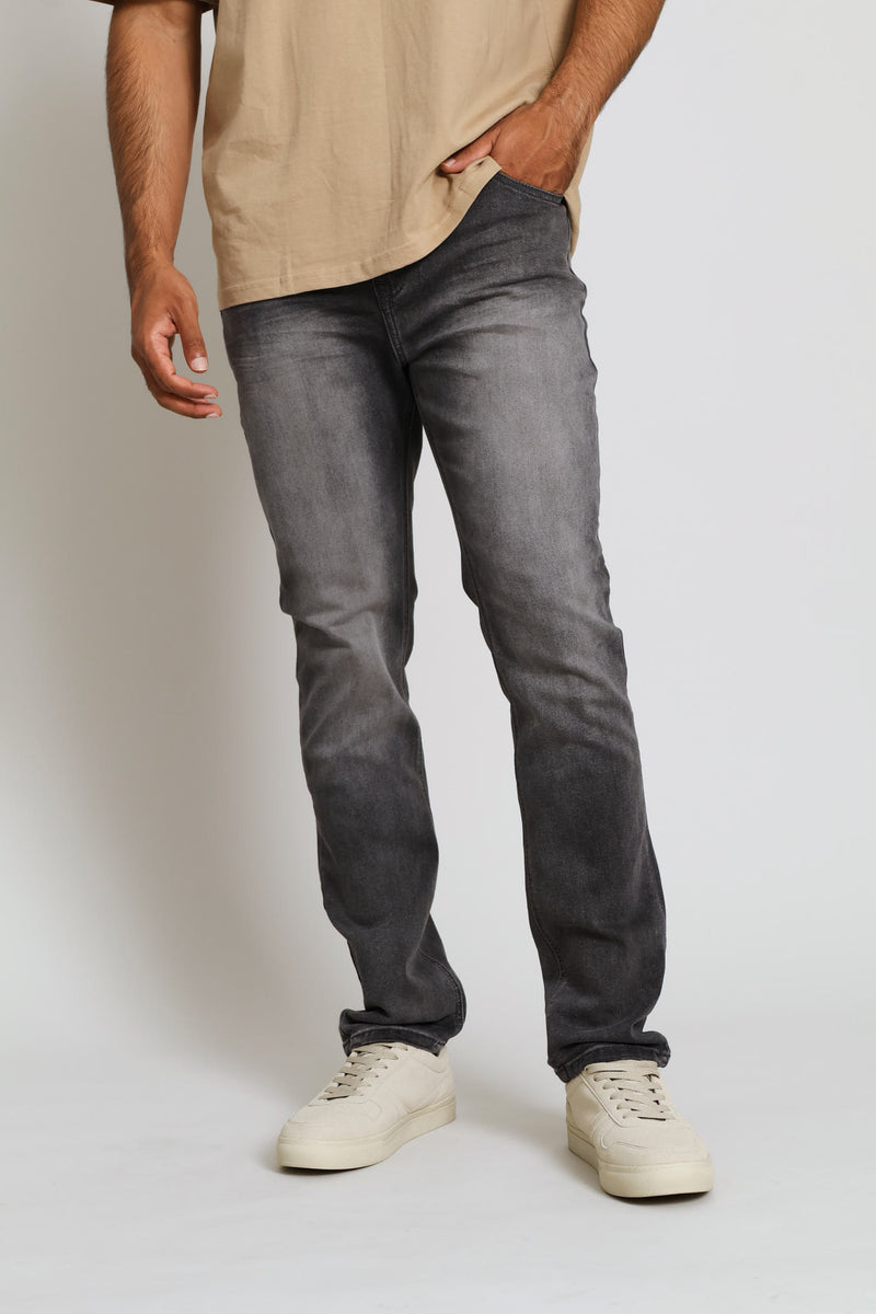 Creased Slim Denim - Charcoal