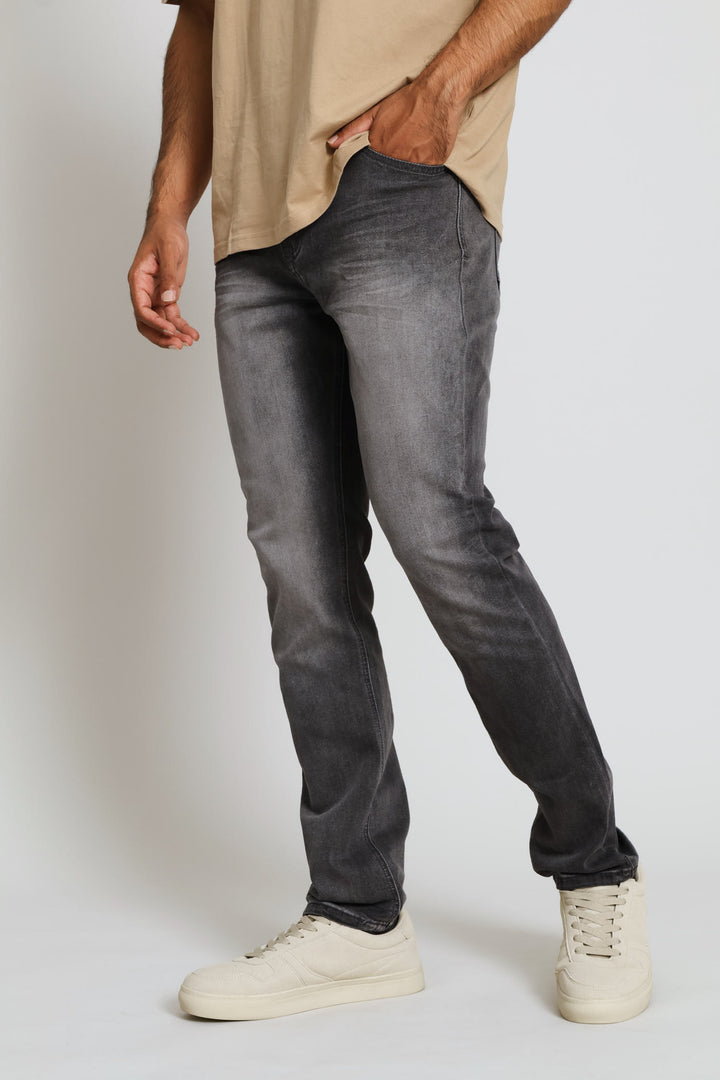 Creased Slim Denim - Charcoal