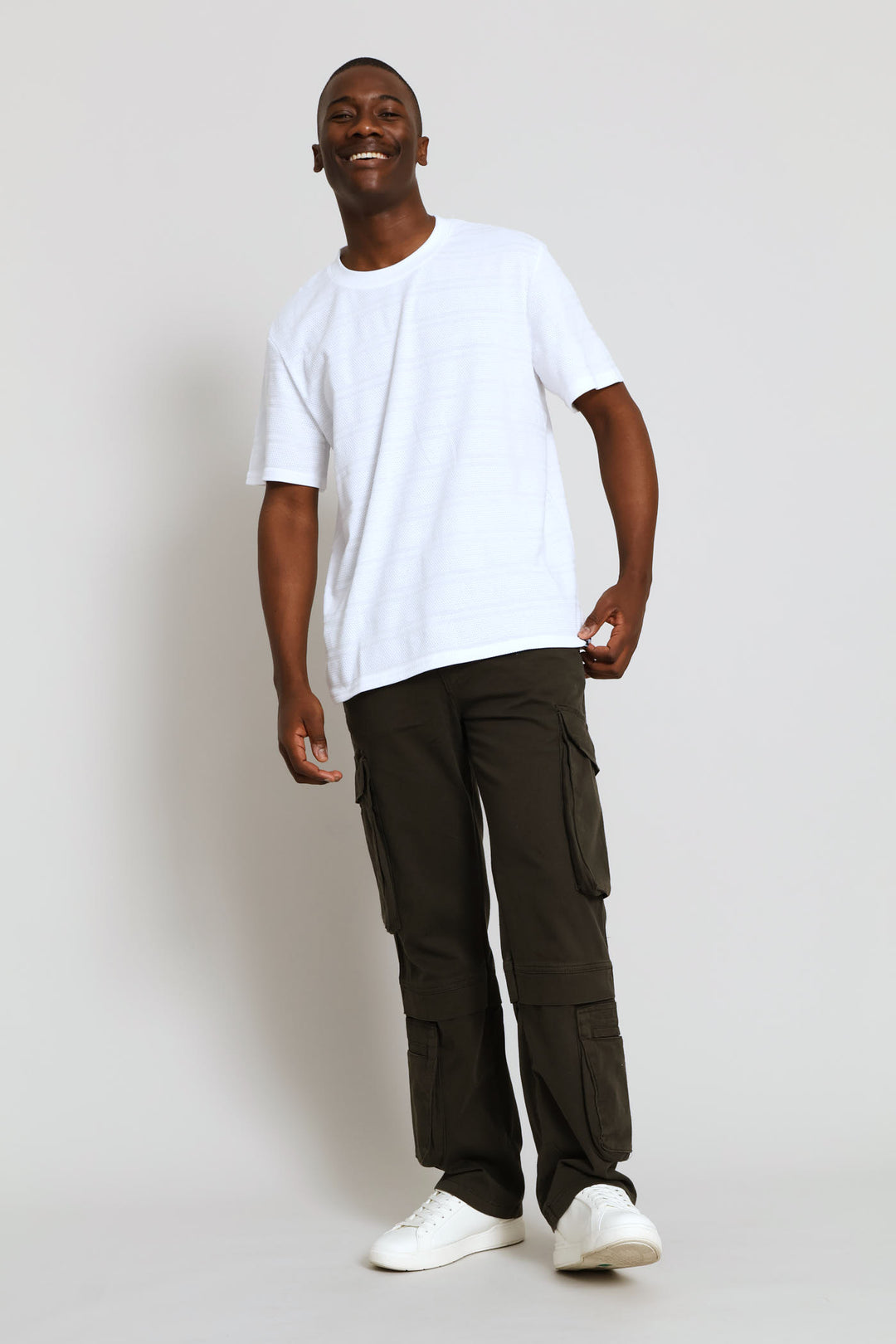 Long Pocket Stretch Cargo Pants - Fatigue