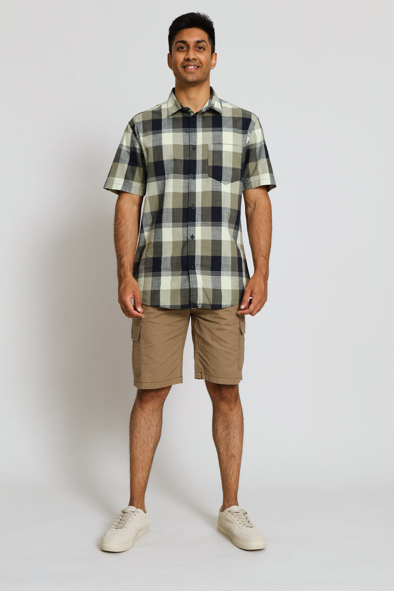 Check Regular Shirt - Fatigue/Black