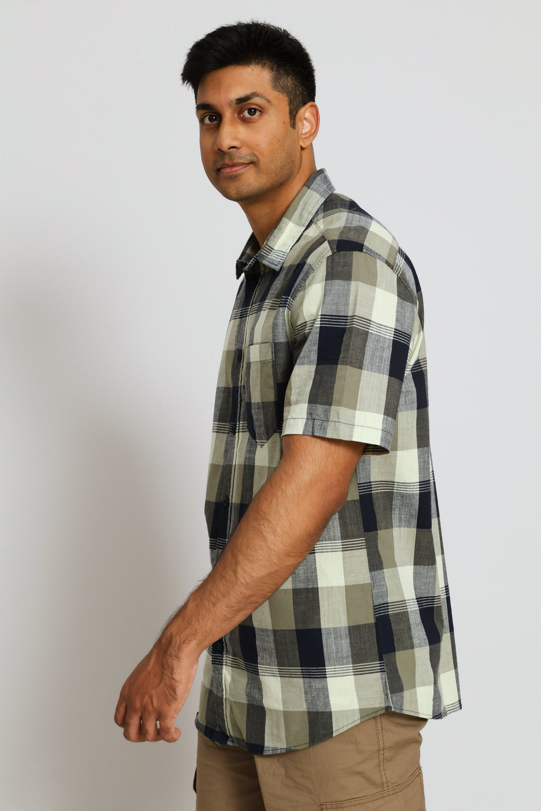 Check Regular Shirt - Fatigue/Black