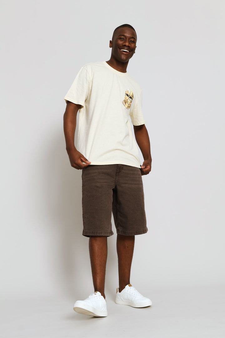 Balaclave Basic Print Tee - Ecru