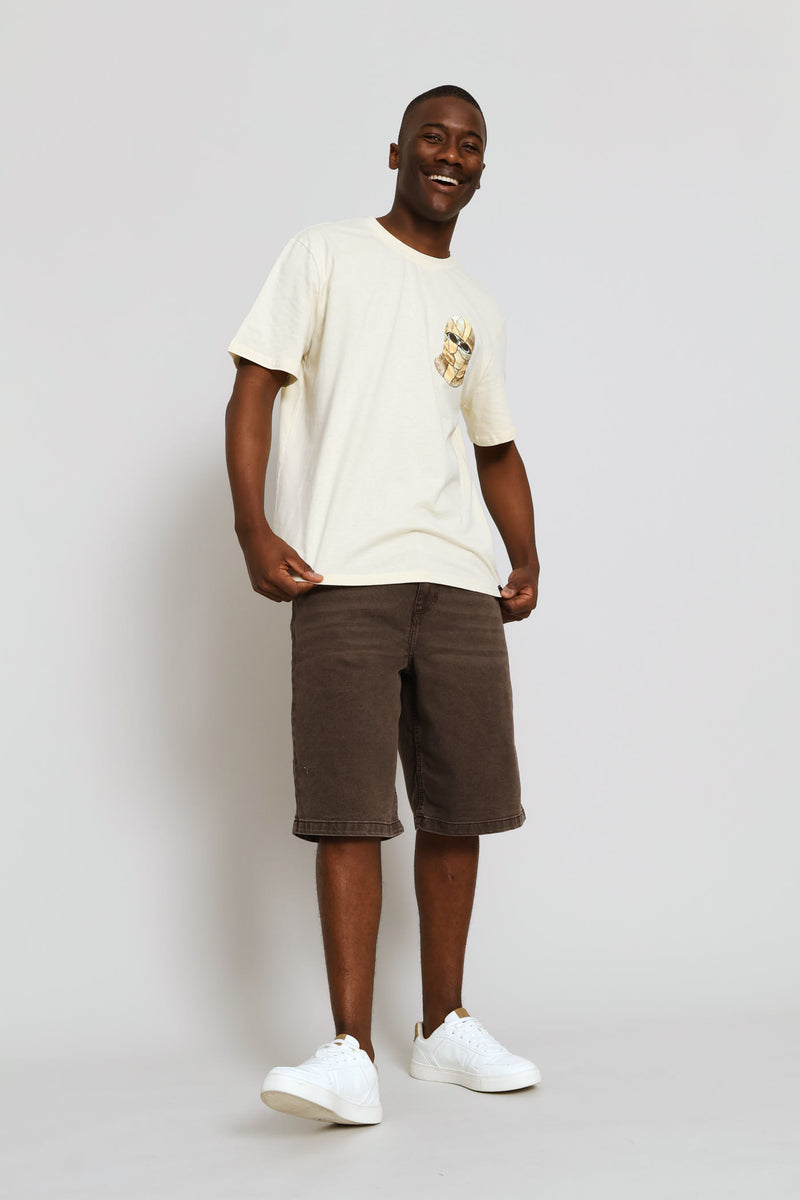 Balaclave Basic Print Tee - Ecru