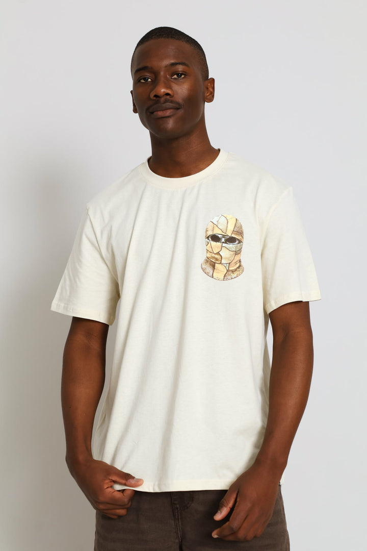 Balaclave Basic Print Tee - Ecru