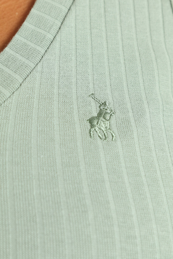 Madison Sleeveless Rib Dress - Sage