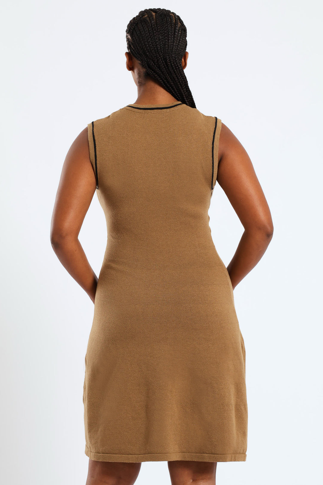 Panelled Tipped Skater Knitwear Dress