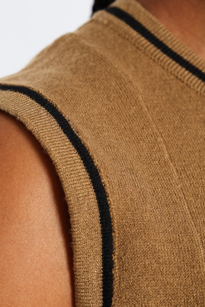 Panelled Tipped Skater Knitwear Dress