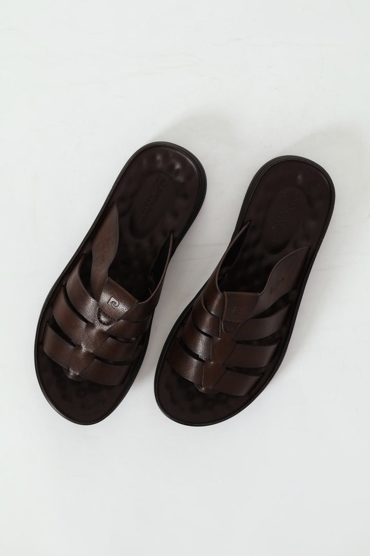 Comfort Strappy Upper Sandal - Brown