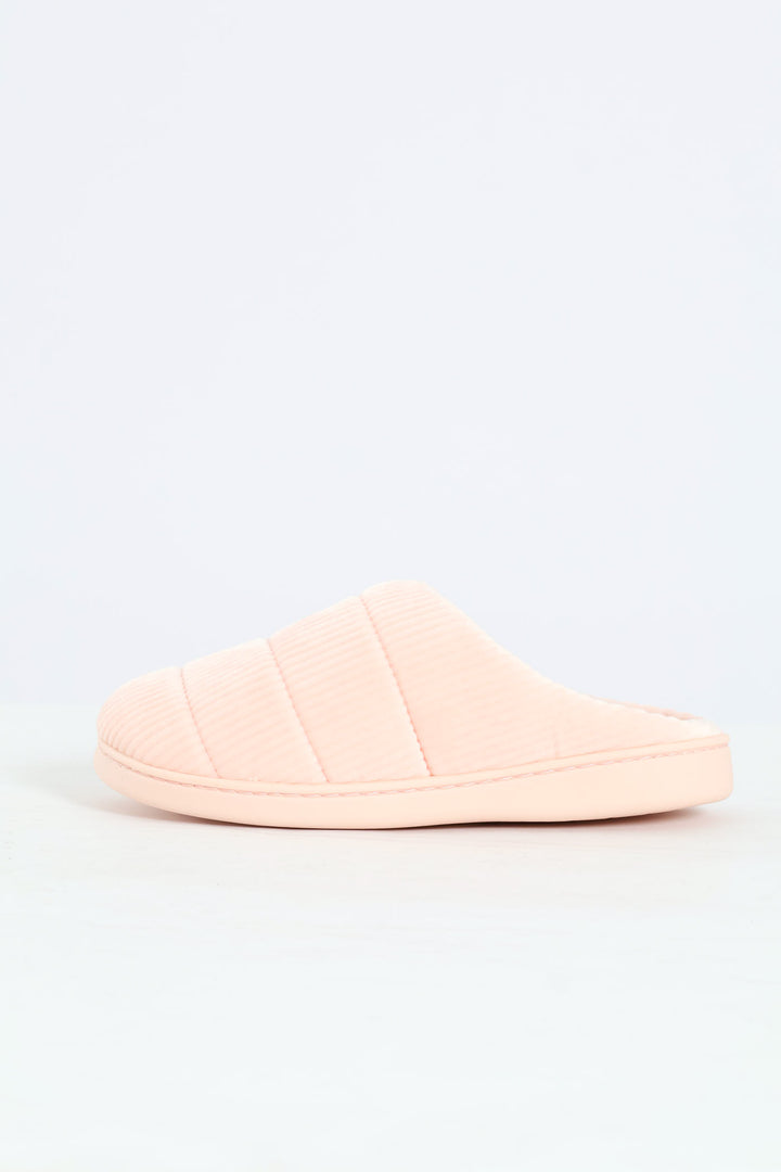 Embossed Closed Toe Slipper - Candy Floss
