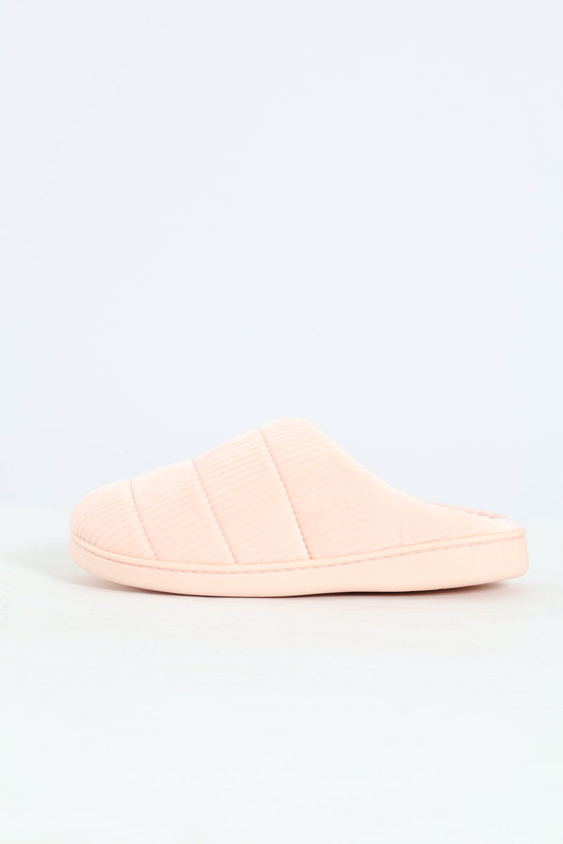 Embossed Closed Toe Slipper - Candy Floss