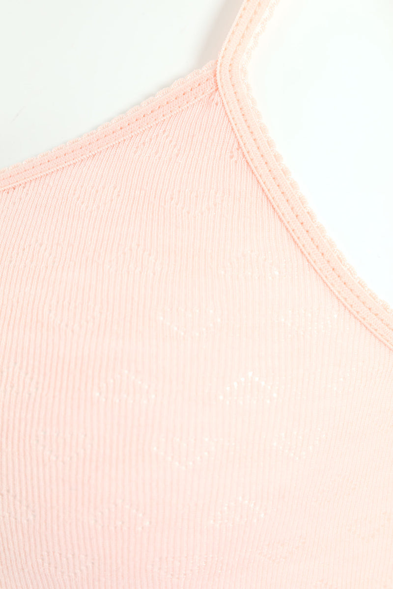 Girls 2 Pack Plain Sleeveless Vest - Pink