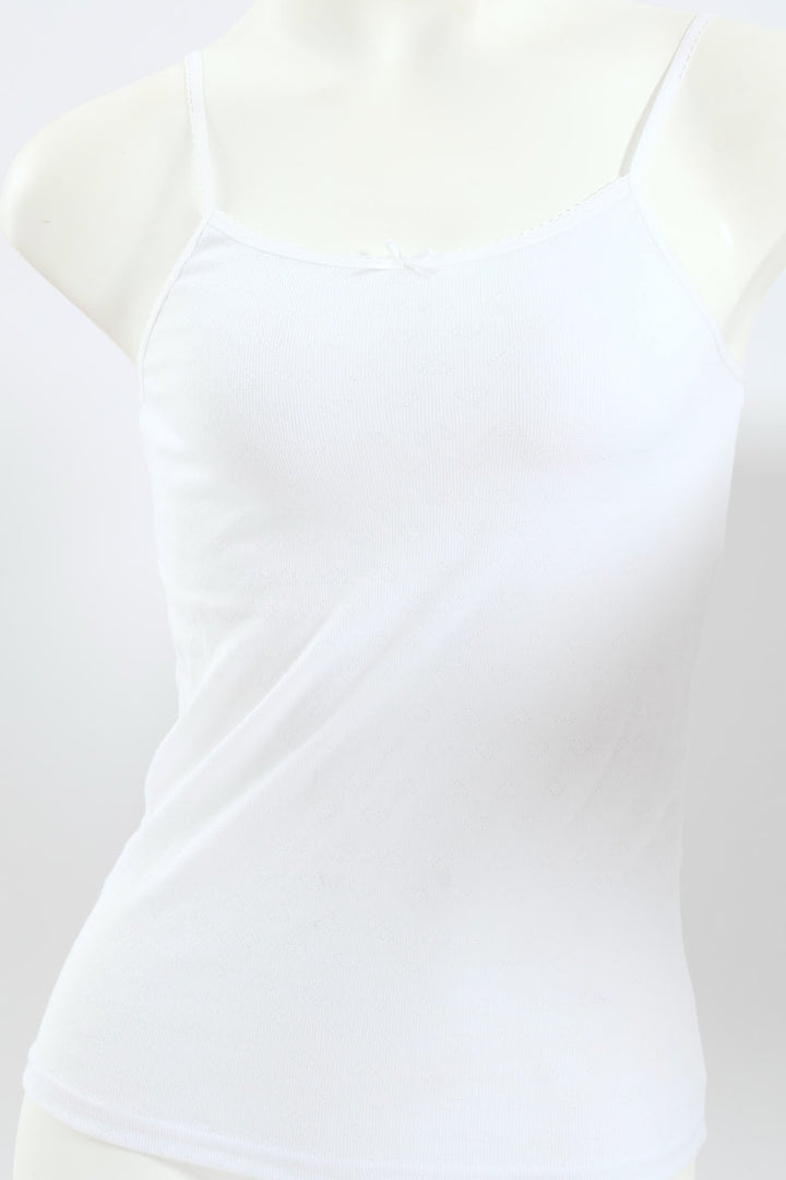 Girls 2 Pack Plain Sleeveless Vest - Pink