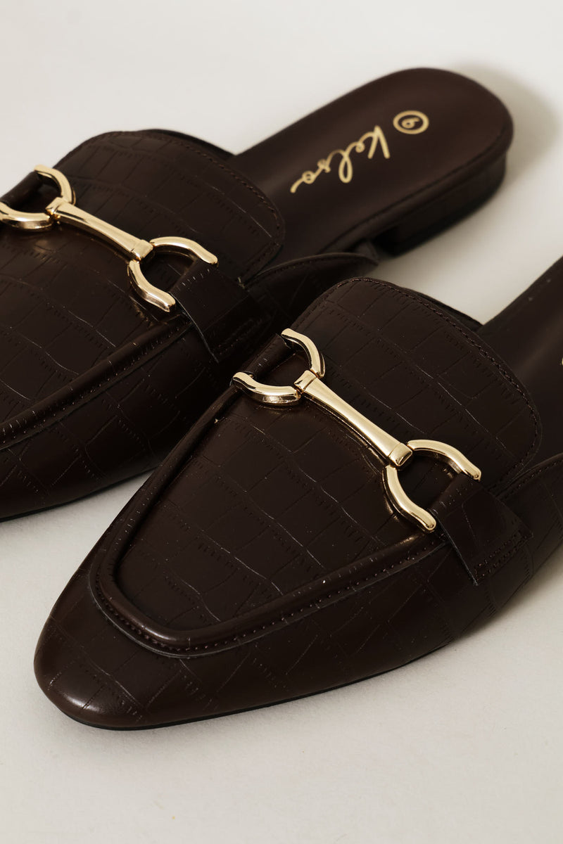 Croc Slip On Loafer - Chocolate