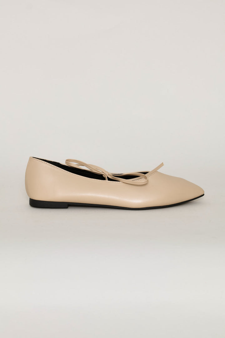 Pointy Maryjane Pump - Natural