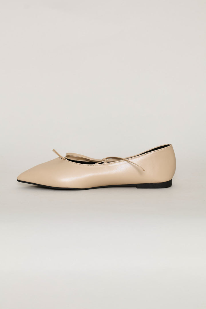 Pointy Maryjane Pump - Natural