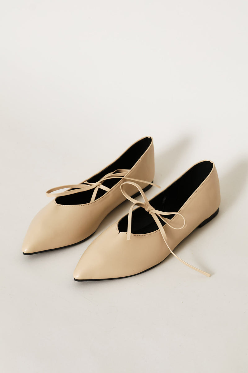 Pointy Maryjane Pump - Natural