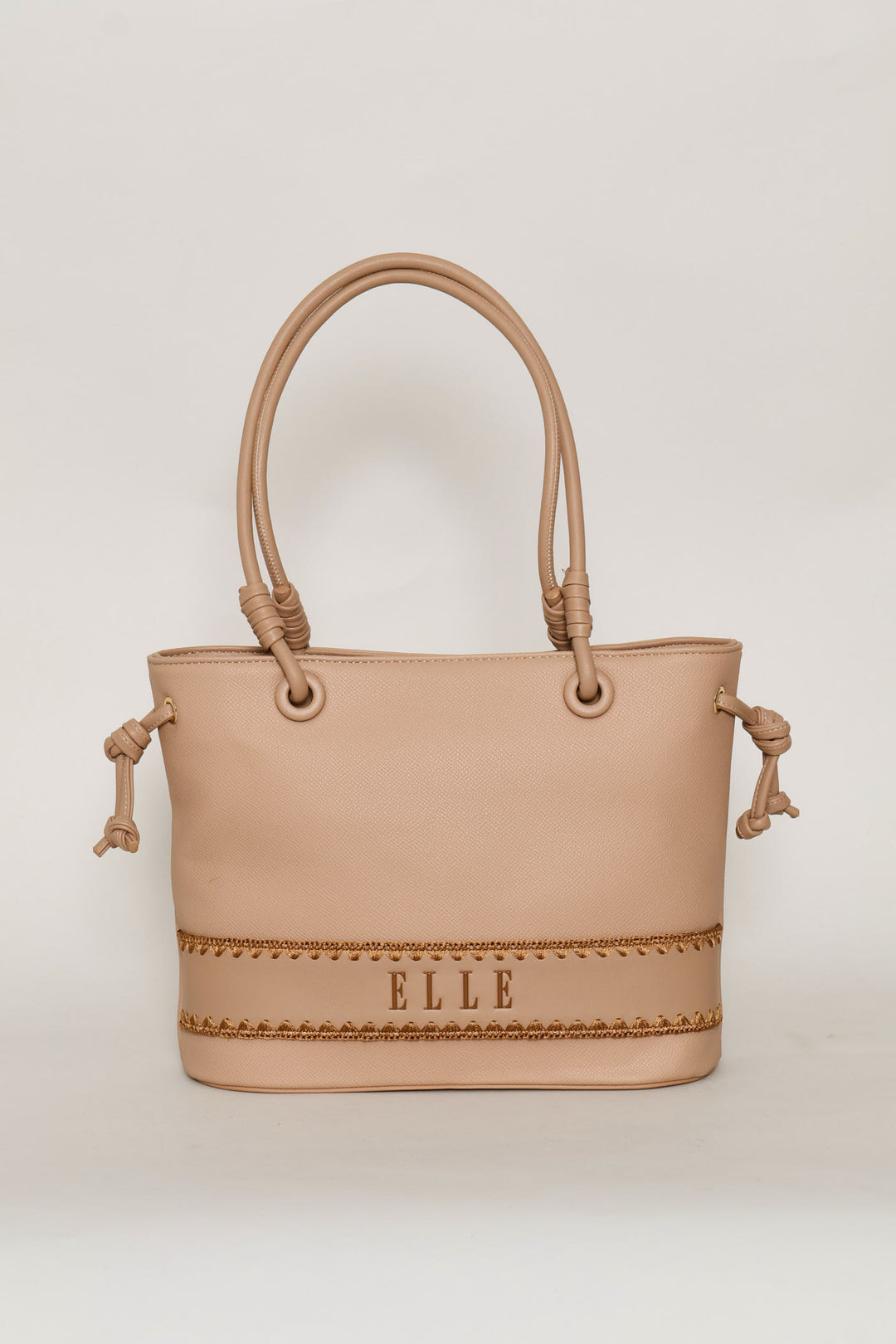 Woven Shopper Bag - Beige